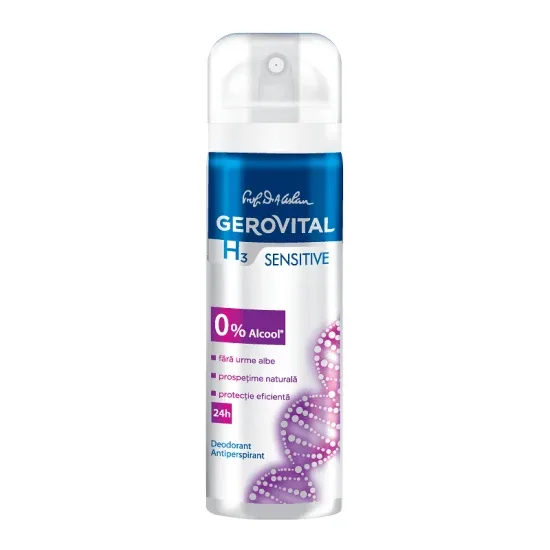 Deodorant antiperspirant Gerovital H3 Classic Sensitive, 150 ml, Farmec — preț și oferte