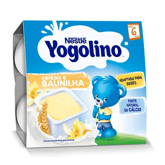 Desert Gris cu lapte si vanilie Yogolino, +6 luni, 4x 100g, Nestle — preț și oferte