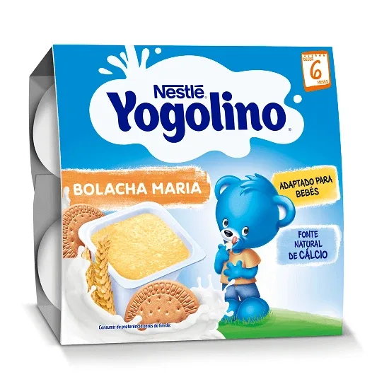 Desert Gris cu lapte si biscuiti Yogolino, +6 luni, 4x 100g, Nestle — preț și oferte