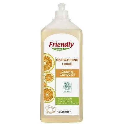 Detergent de vase cu portocale, 1000 ml, Friendly Organic — preț și oferte