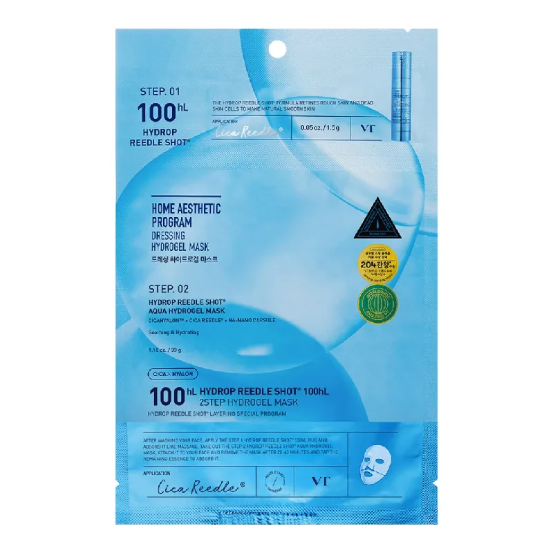 Masca de fata Hydrop Reedle Shot 100hL 2 Step Hydrogel,  1.5g + 33g, VT Cosmetics — preț și oferte