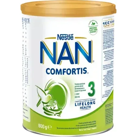 Formula de lapte de continuare Nan 3 Comfortis, 1-2 ani, 800 g, Nestle — preț și oferte