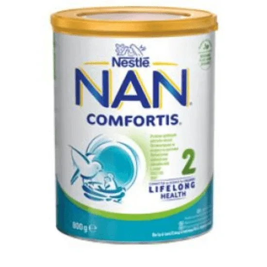 Formulă de lapte de continuare Nan 2 Comfortis, +6 luni, 800 g, Nestlé — preț și oferte