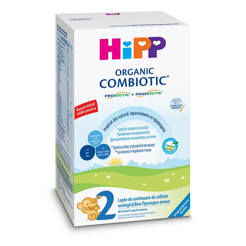 Formula de lapte de continuare Organic Combiotic 2, +6 luni, 300 g, Hipp — preț și oferte