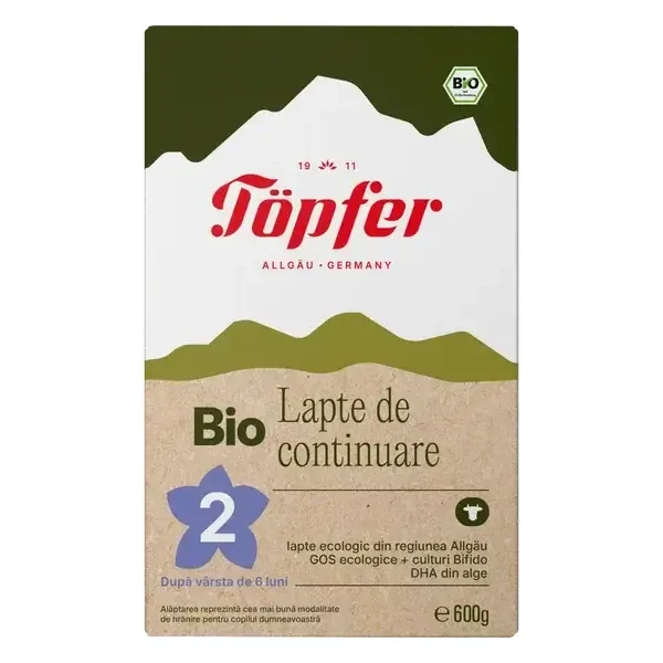 Formulǎ de lapte praf Bio 2 Lactana , +6 luni, 600 gr, Topfer — preț și oferte
