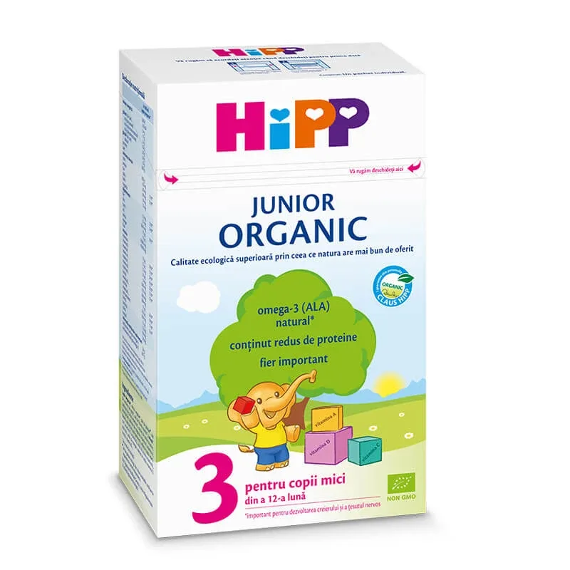 Formulă de lapte de creștere Organic 3, +12 luni, 500 g, Hipp — preț și oferte