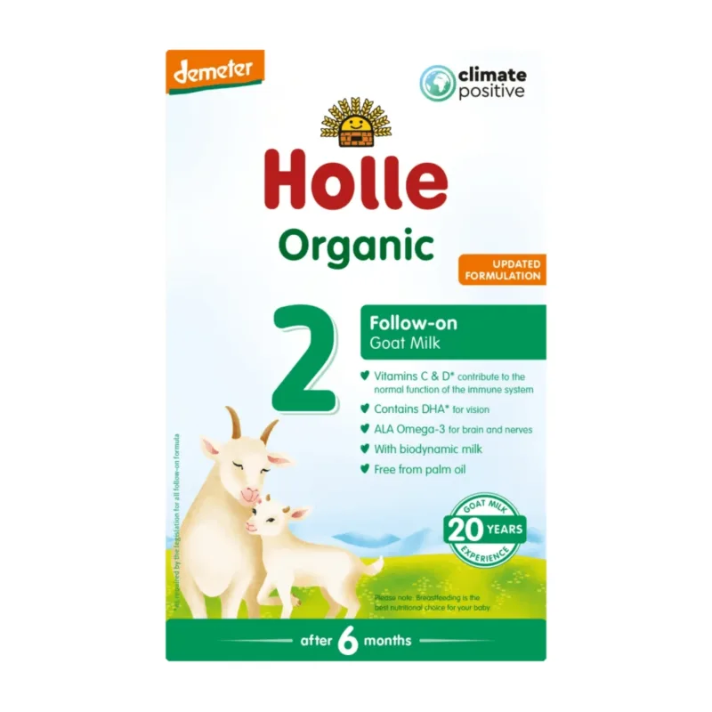 Formulǎ de lapte praf de caprǎ Organic 2, +6 luni, 400 g, Holle Baby Food — preț și oferte