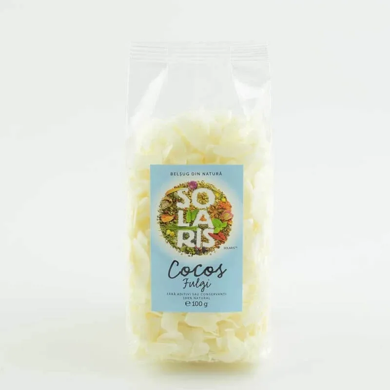 Fulgi de cocos, 100 gr, Solaris — preț și oferte