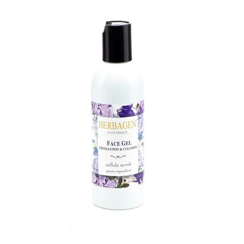 Gel facial exfoliator scrub celulozic, 150 ml, Herbagen — preț și oferte