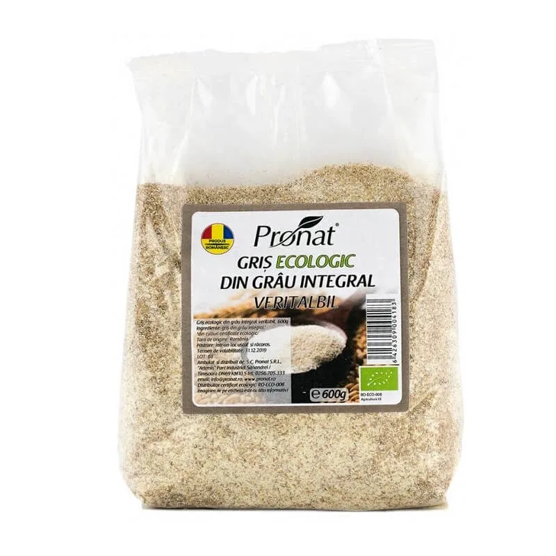 Gris din grau integral Veritabil Eco, 600 gr, Pronat — preț și oferte