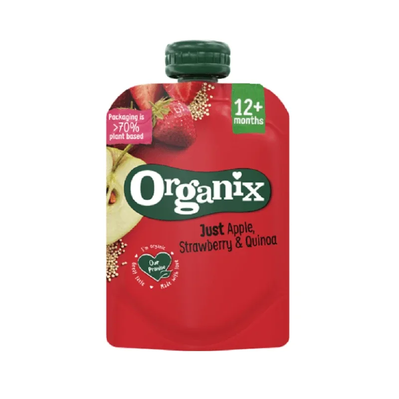 Gustare de mere, capsuni si quinoa, 100 gr, Organix — preț și oferte
