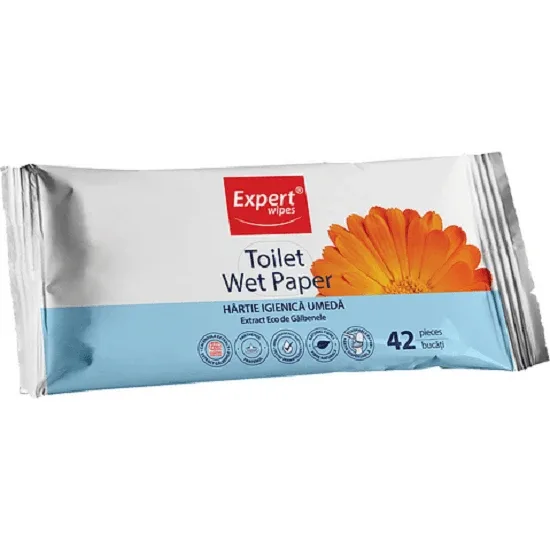Hartie igienica umeda, 42 bucati, Expert Wipes — preț și oferte