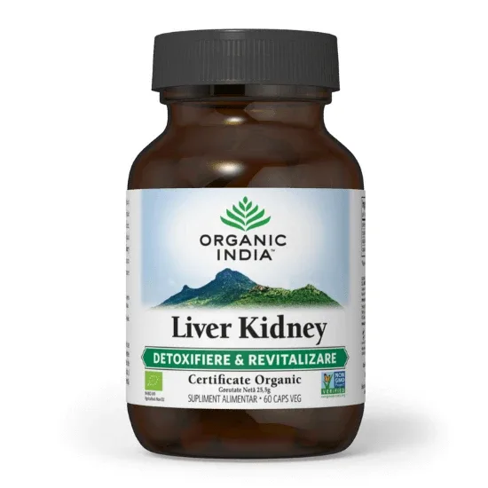 Hepatoprotector si Sanatatea Rinichilor, Liver Kidney, 60 capsule, Organic India — preț și oferte