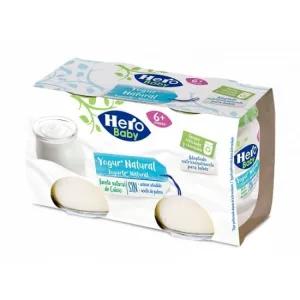 Iaurt natural, +6 luni, 2x 120 gr, Hero Baby