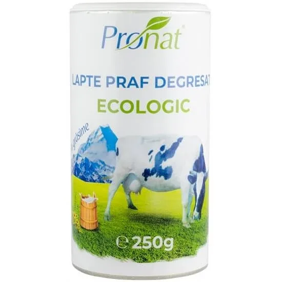 Lapte praf ecologic 1% grasime, 250 gr, Pronat — preț și oferte