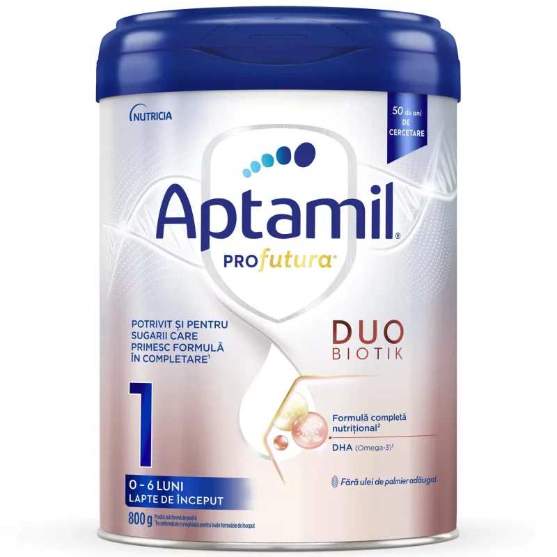 Lapte praf Aptamil PROFutura DUOBIOTIK 1, 800 g, 0-6 luni, Nutricia — preț și oferte