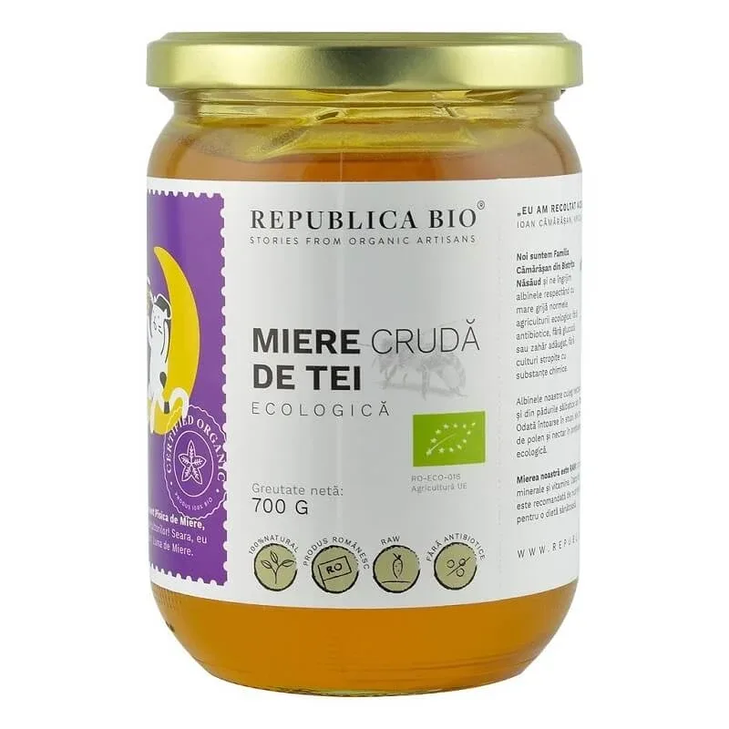 Miere cruda din Tei Eco, 700 gr, Republica Bio — preț și oferte