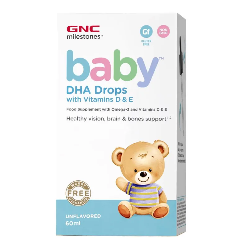 Milestones® Baby™ DHA Drops, Picaturi cu DHA pentru bebelusi, 60 ml, GNC GENERAL NUTRITION CORPORATION — preț și oferte