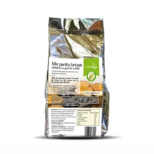 Mix pentru briose low carb, dietetice, fara zahar cu gust de vanilie NoCarb,150g, No Sugar Shop