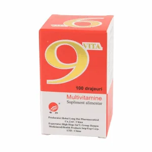 9 Vita multivitamine, 100 drajeuri, Yongkang International China