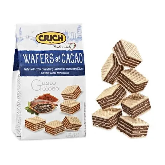 Napolitane cu crema de cacao, 125 gr, Crich — preț și oferte
