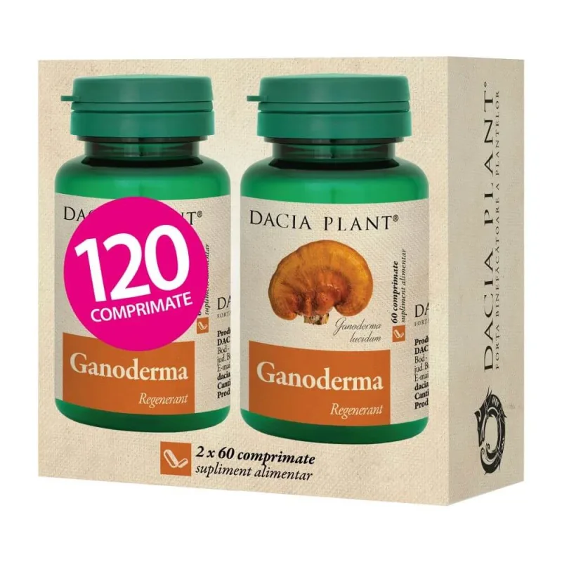 Oferta Pachet Ganoderma, 2x60 cps, Dacia Plant — preț și oferte