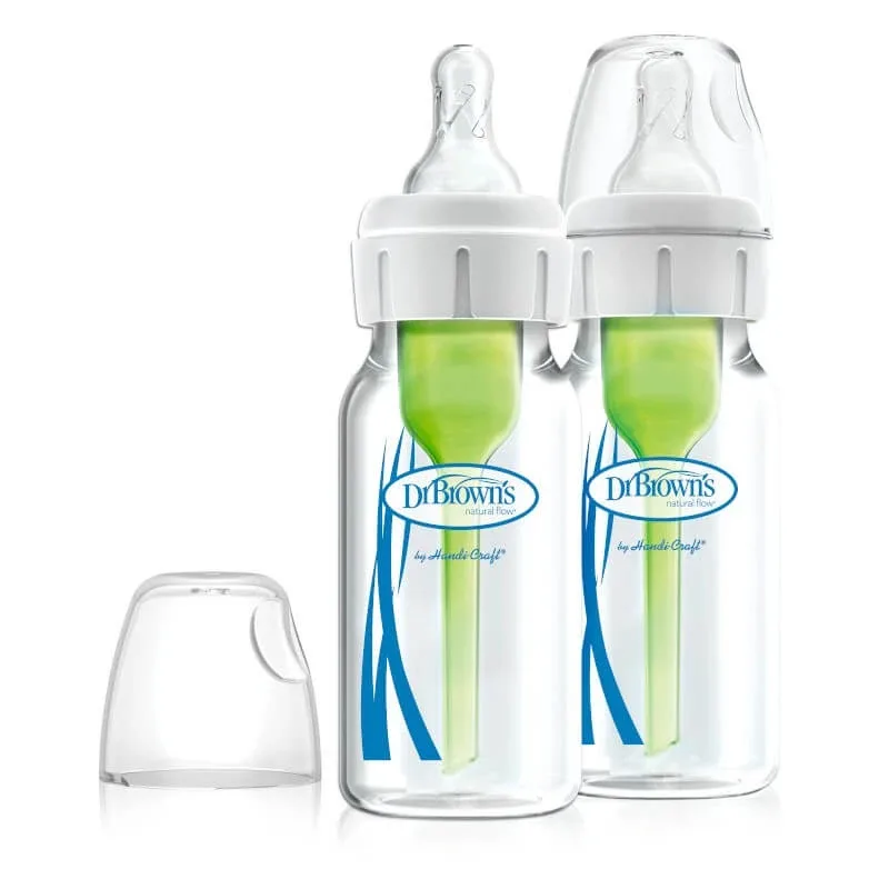 Pachet Biberoane Anti-Colici din sticla cu gat ingust Options+, 2x120 ml, Dr. Browns — preț și oferte
