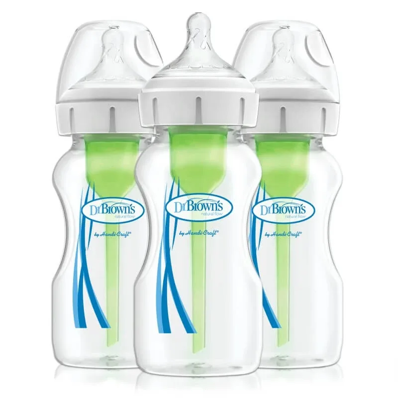 Pachet Biberoane cu gat larg, 270 ml, Options+, 3 buc, Dr. Browns — preț și oferte