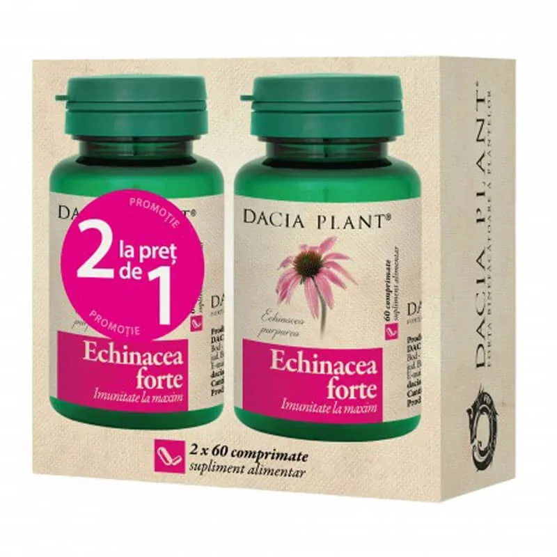 Pachet Echinacea Forte, 60+60 cpr, Dacia Plant — preț și oferte