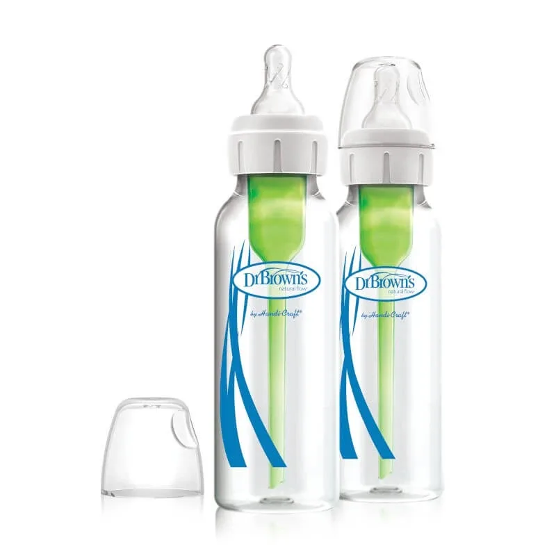 Pachet Biberon Anti-Colici din sticla cu gat ingust Options+ 2x250 ml, Dr. Browns — preț și oferte