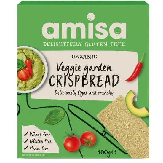 Painici Veggie Garden fara gluten Bio Crispbread, 100 gr, Amisa — preț și oferte