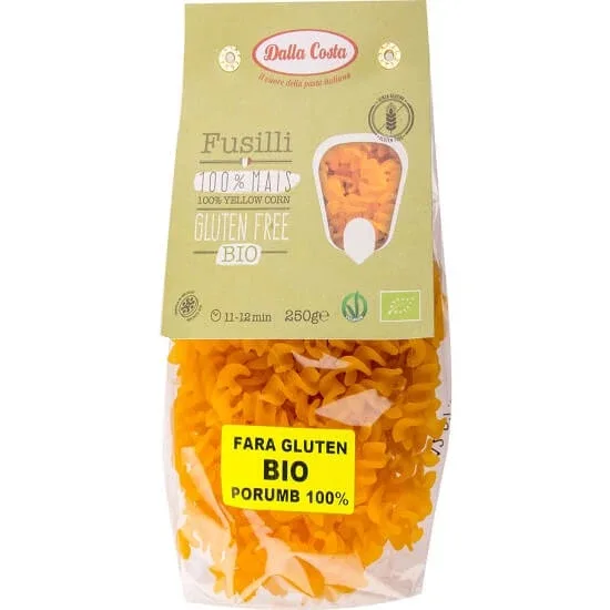 Paste Bio fusili din Porumb, fara gluten, 250g, Dalla Costa — preț și oferte
