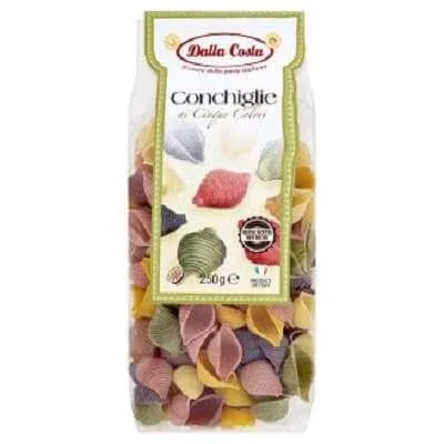 Paste din grau dur in 5 culori Scoici, 250 g, Dalla Costa — preț și oferte