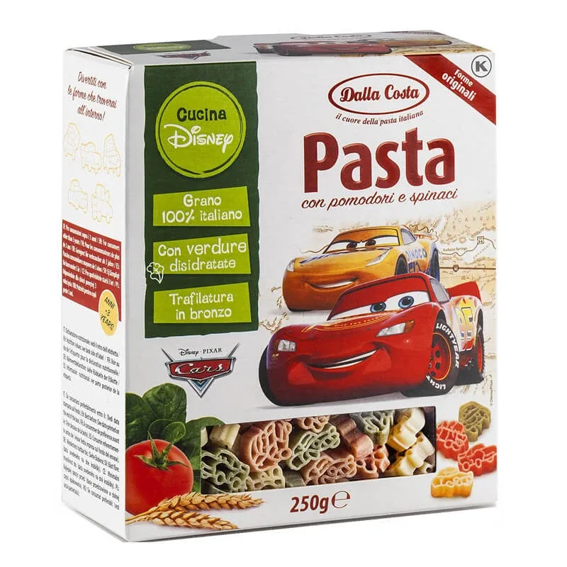Paste din grau dur tricolore Cars, 250 g, Dalla Costa — preț și oferte