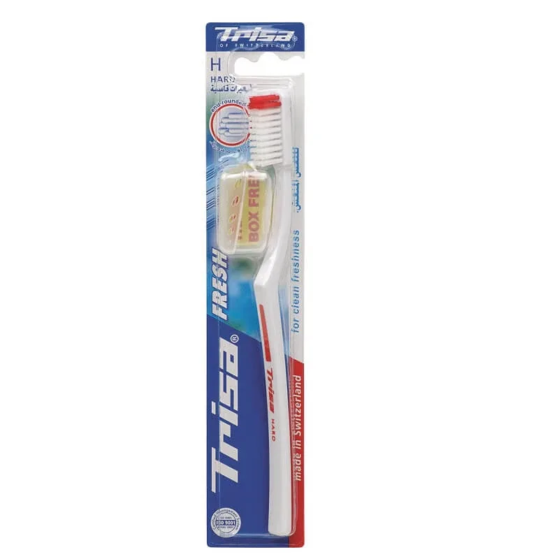 Periuta de dinti cu capac de protectie, Fresh Hard, Trisa — preț și oferte