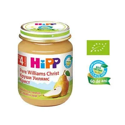 Piure Bio de pere Williams, +4 luni, 125 g, Hipp — preț și oferte