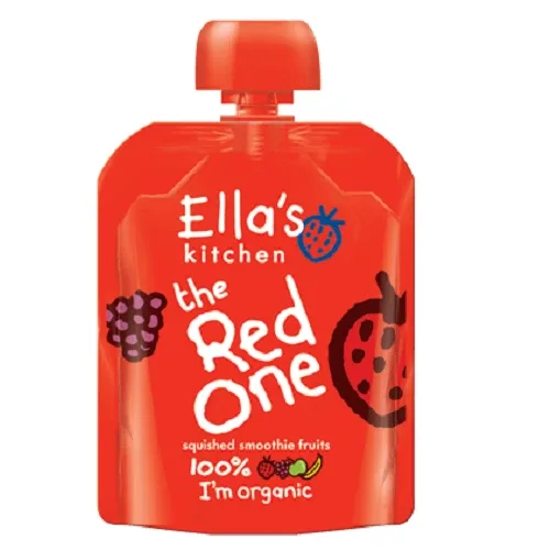 Piure din capsuni si zmeura, 90 g, Ella s Kitchen — preț și oferte