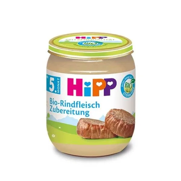 Piure din carne de vitel, +5 luni, 125 gr, Hipp — preț și oferte