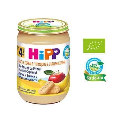 Piure din fructe si cereale, +4 luni, 190 g, Hipp — preț și oferte