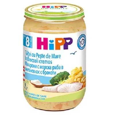 Piure din taitei cu peste si crema de brocoli, +8 luni, 220 g, Hipp — preț și oferte