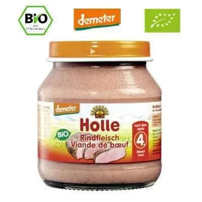 Piure Eco cu carne de vita, +4 luni, 125 g, Holle Baby Food — preț și oferte
