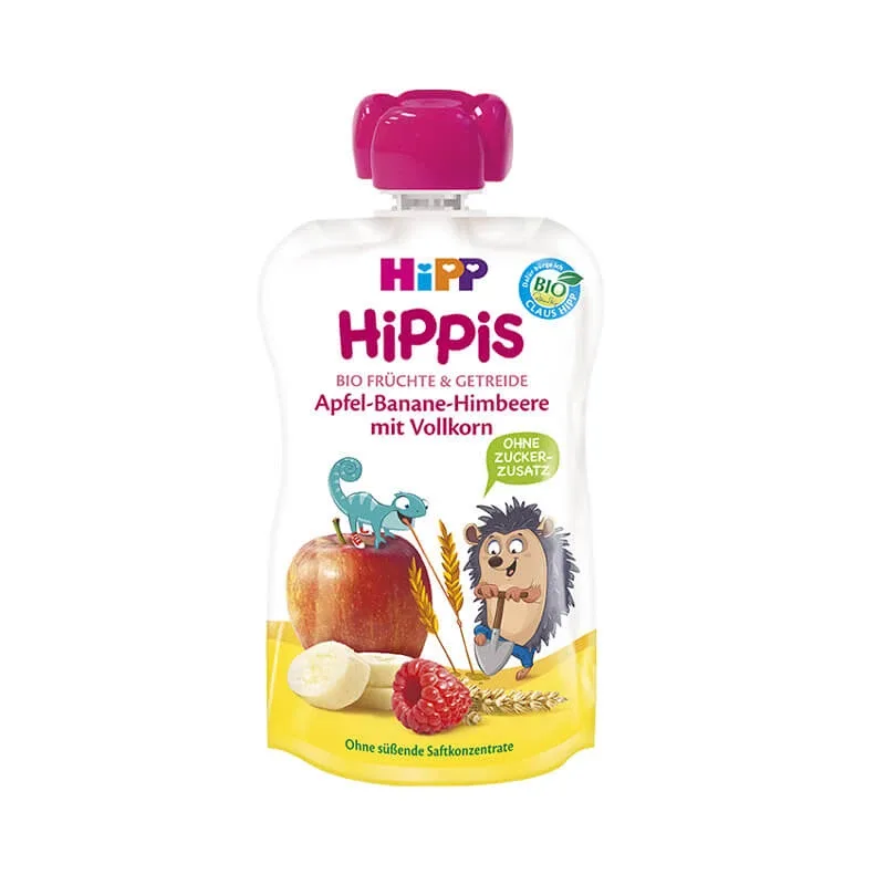 Piure din mar, zmeura si Banana HiPPiS, +12 luni, 100 g, Hipp — preț și oferte