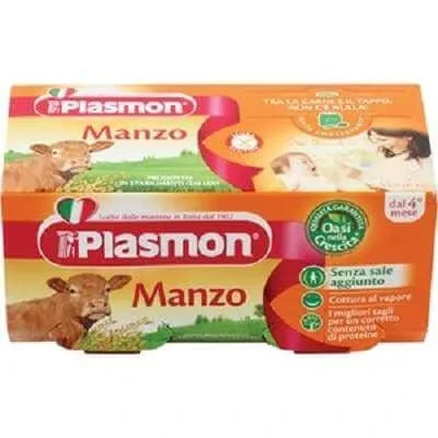 Piure omogenizat din carne de vita pentru copii peste 4 luni, 2x80 g, Plasmon — preț și oferte