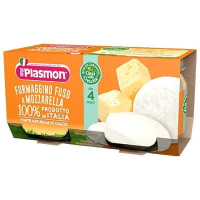 Piure omogenizat din branzica si mozzarella, +4 luni, 2x 80g, Plasmon — preț și oferte