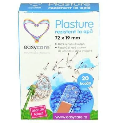Plasturi rezistenti la apa 72x19 mm, 20 bucati, EasyCare — preț și oferte
