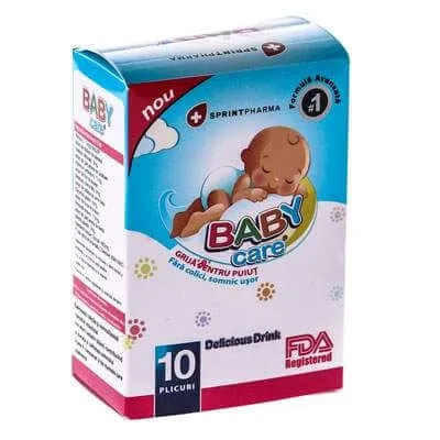 Plicuri anti-colici Baby Care Drink, 10 bucati, Sprint Pharma — preț și oferte