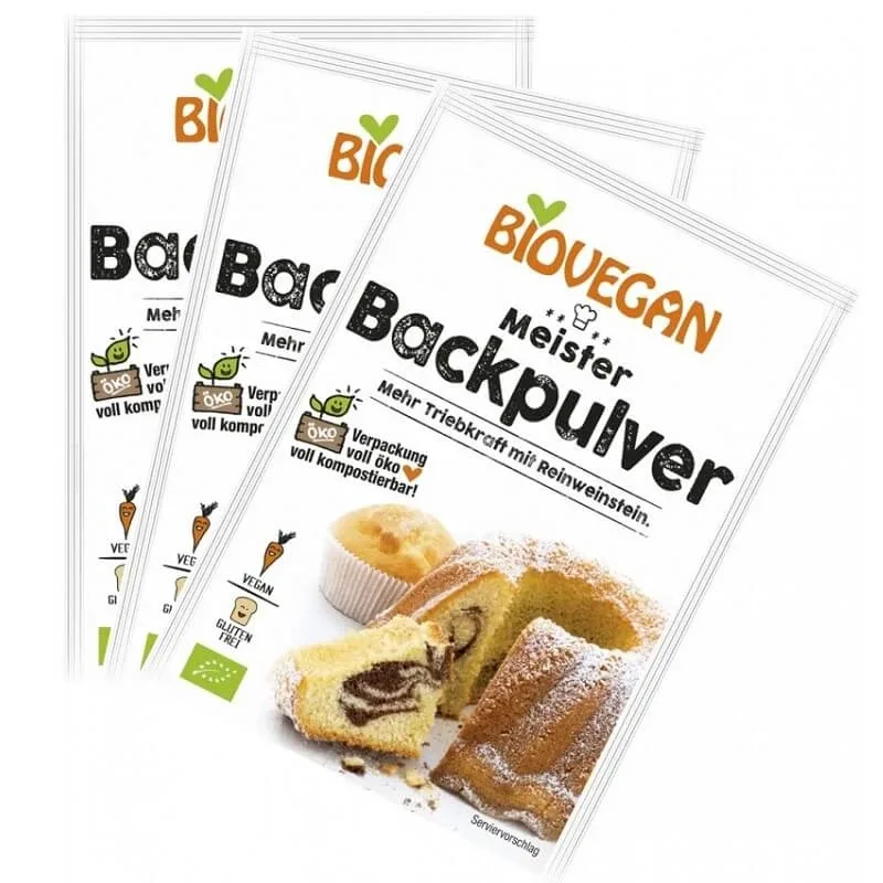 Praf de copt cu amidon de Tapioca, 3x 17 gr, Biovegan — preț și oferte