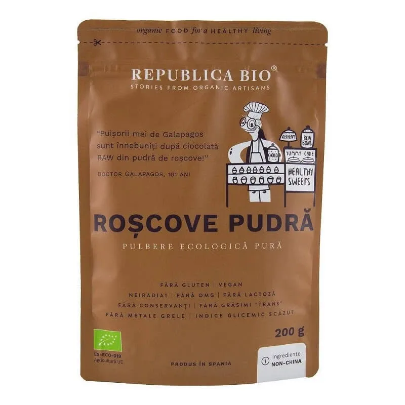 Pudră de roșcove Ecologică, 200 gr, Republica Bio — preț și oferte