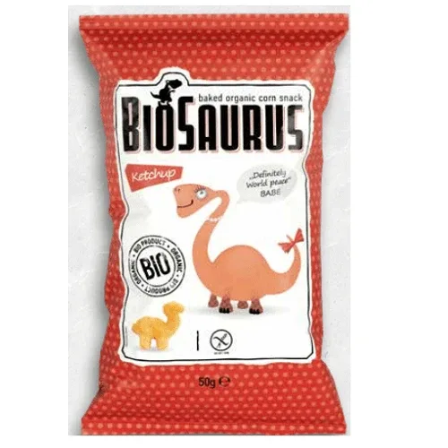 Pufuleti organici din porumb si ketchup fara gluten, 50 g, Little Angel — preț și oferte