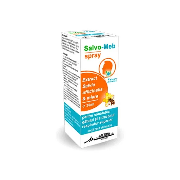 Salvo-Meb Spray pentru gat, 30 ml, Mebra — preț și oferte
